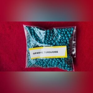 OpaqueTurquoise, Beige Pink, Silver Gray Blue Beads 
Size 6/0